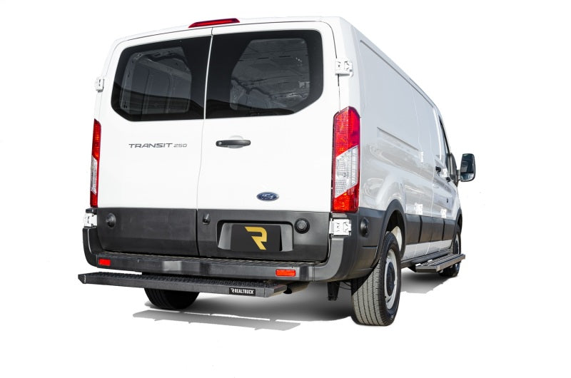 N-Fab Growler Fleet 2019 Ford Transit Van - Rear Door Step - Tex. Black Running Boards N-Fab