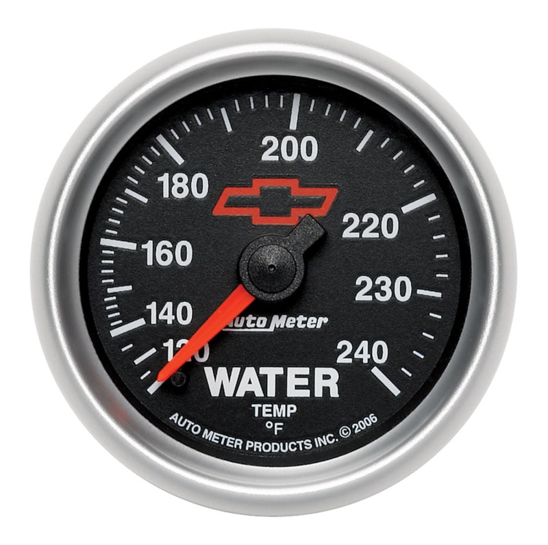 Autometer Sport-Comp II 2-1/16in 120-240 Deg Mechanical Water Temp Gauge - Bowtie Black Gauges AutoMeter