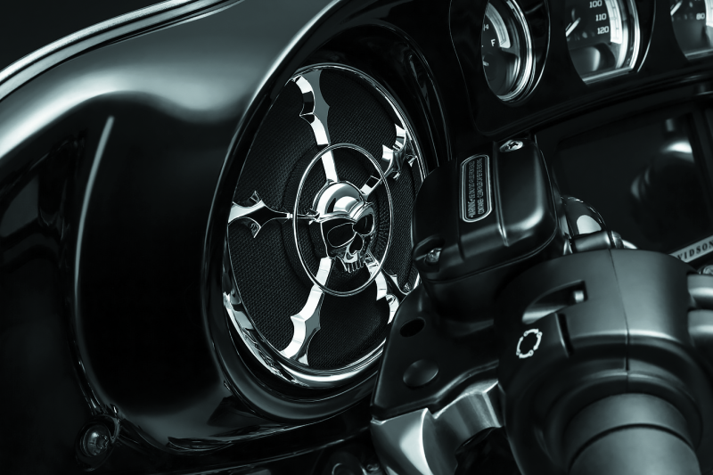 Kuryakyn Zombie Speaker Grill 14-Up Touring Chrome Exterior Trim Kuryakyn