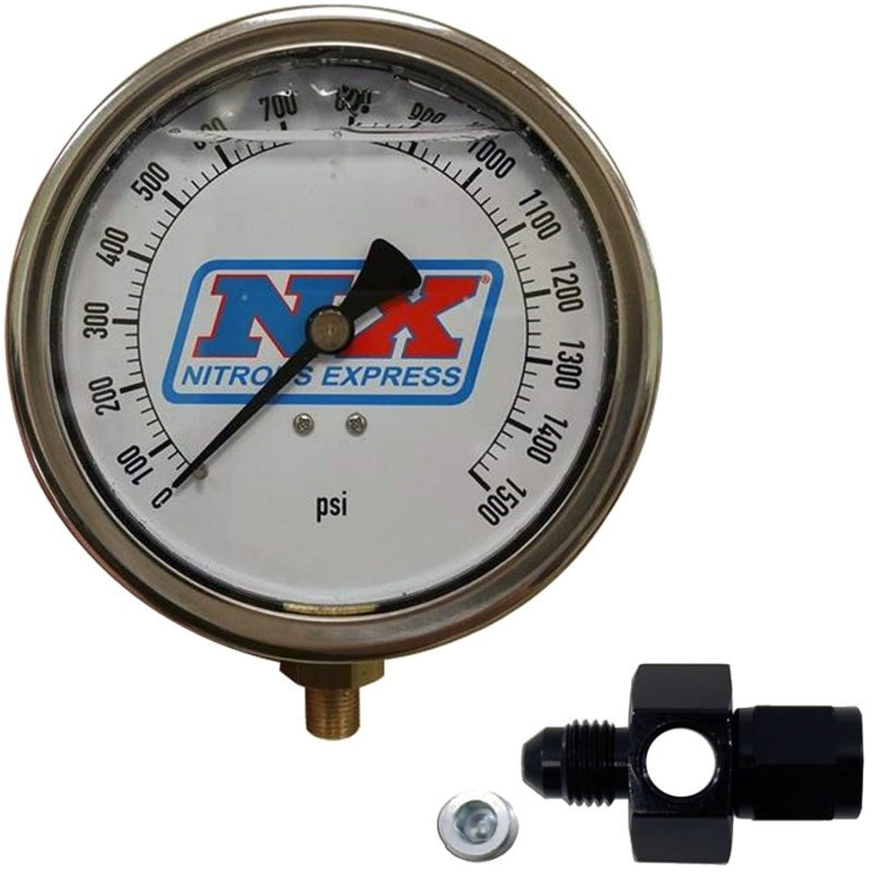 Nitrous Express Nitrous Pressure Gauge 4in-High Accuracy 6AN Gauges Nitrous Express