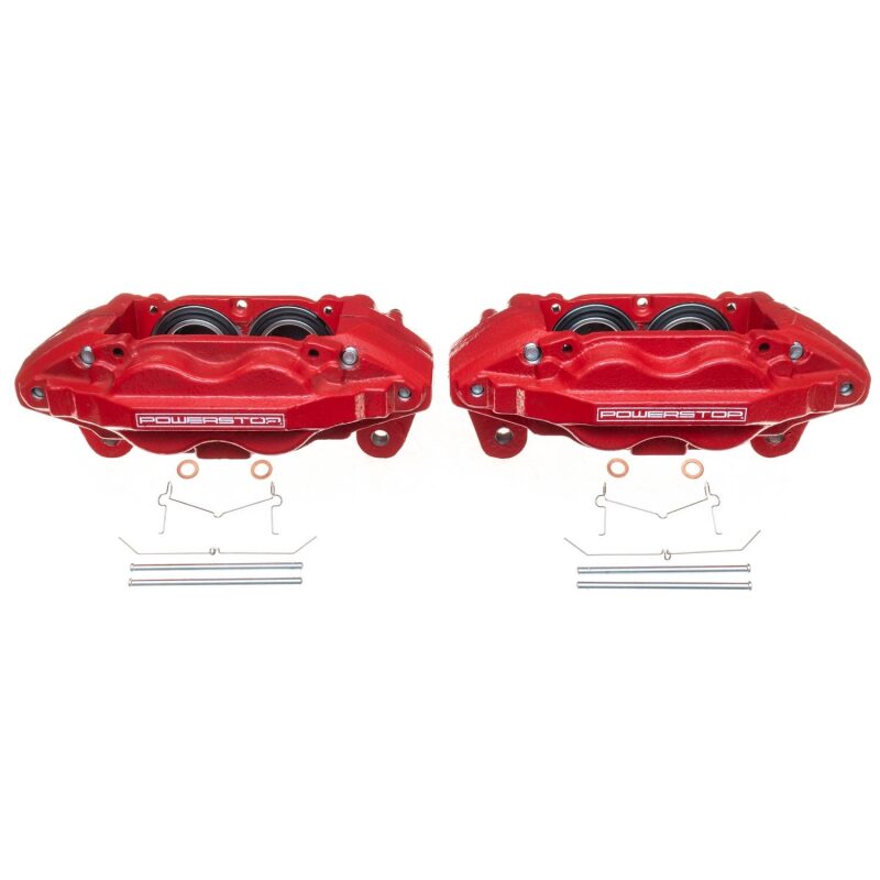 Power Stop 08-15 Toyota Sequoia Front Red Calipers w/o Brackets - Pair Brake Calipers - Perf PowerStop