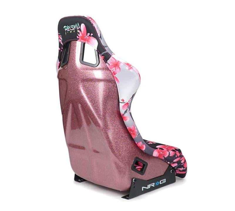 NRG FRP Bucket Seat PRISMA Japanese Cherry Blossom Edition W/ Pink Pearlized Back - Large Race Seats NRG