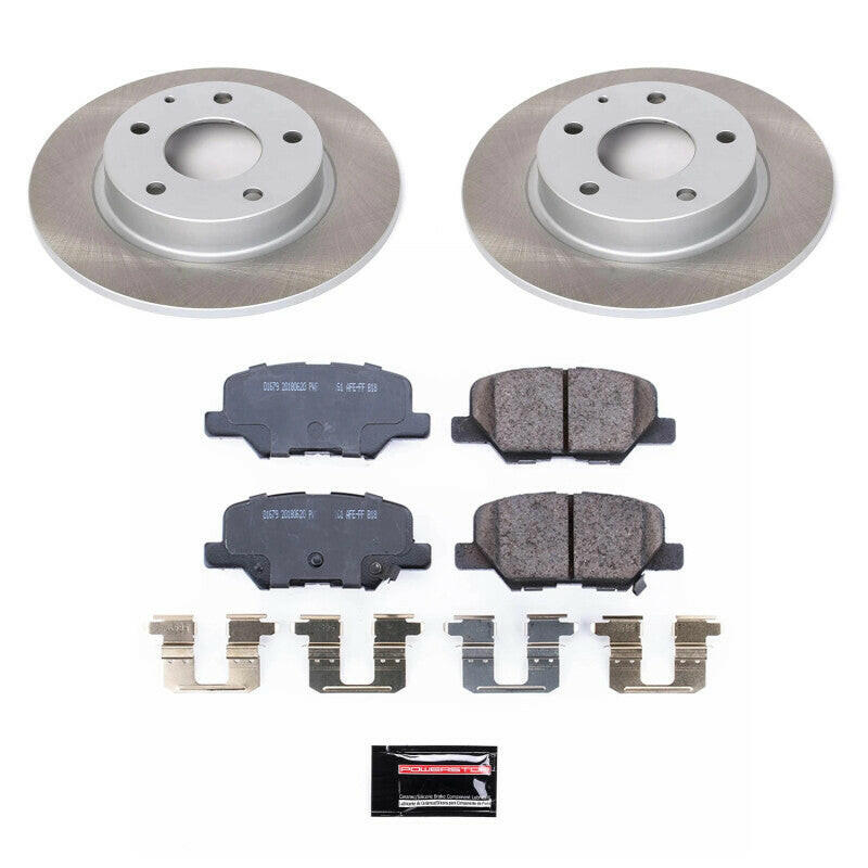 Power Stop 14-16 Mazda 3 Rear Semi-Coated Rotor Kit Brake Kits - Performance Blank PowerStop