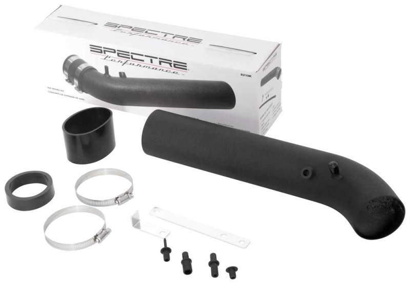 Spectre Universal Intake Tube Kit 3in. - Aluminum - Black Aluminum Tubing Spectre