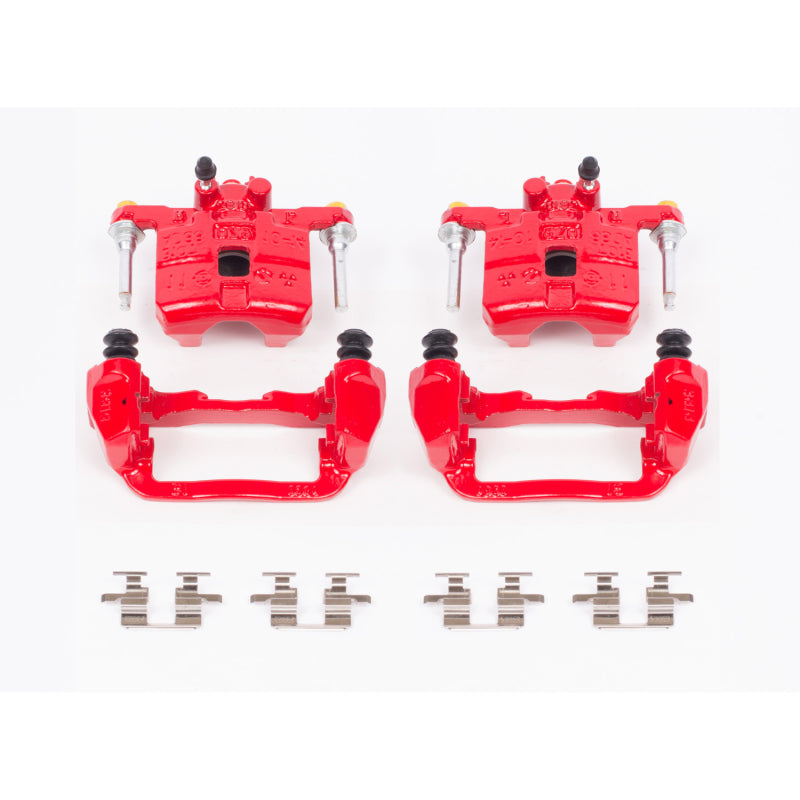Power Stop 98-03 Subaru Forester Rear Red Calipers w/Brackets - Pair Brake Calipers - Perf PowerStop