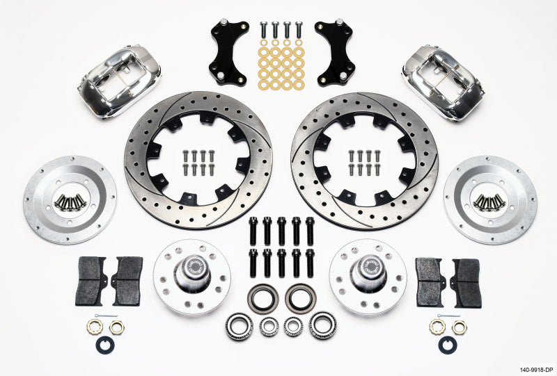 Wilwood Forged Dynalite Front Kit 12.19in Drilled-Polished WWE ProSpindle Big Brake Kits Wilwood