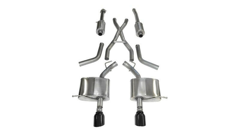 Corsa 2011-2024 Dodge Durango 5.7L V8 Black Sport Dual Rear Cat-Back Exhaust Catback CORSA Performance