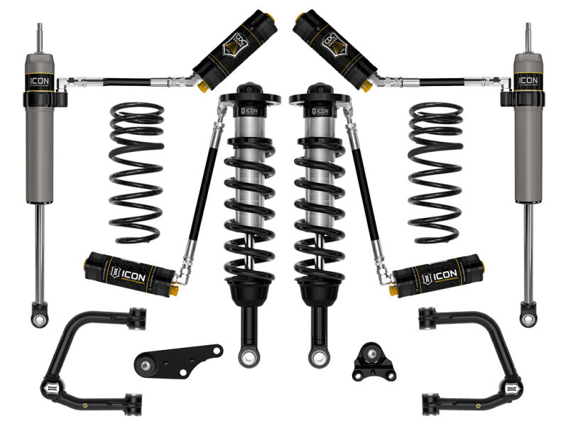 ICON 2024+ Toyota Tacoma 1.25in-3in Stage 5 Suspension System Tubular w/ Triple Rate Spring Coilovers ICON