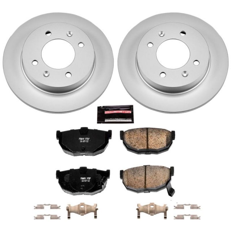 Power Stop 97-06 Hyundai Elantra Rear Z17 Evolution Geomet Coated Brake Kit Brake Kits - Performance Blank PowerStop