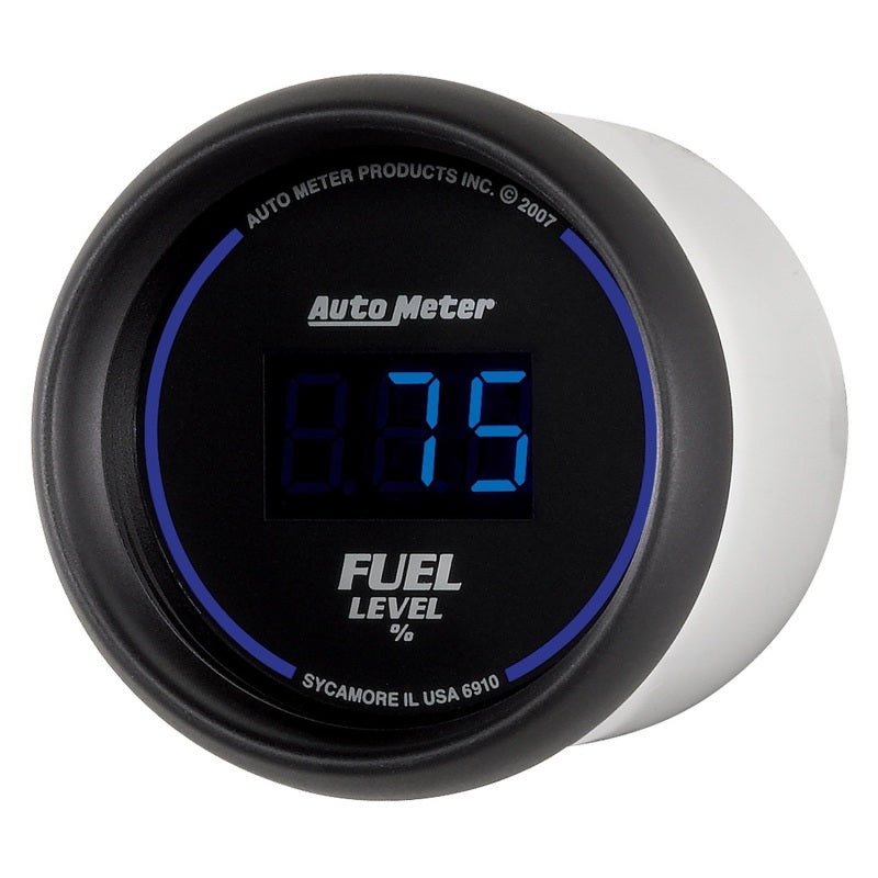 Autometer Cobalt Digital 52.4mm Black Programmable Empty-Full Range Fuel Level Gauge Gauges AutoMeter