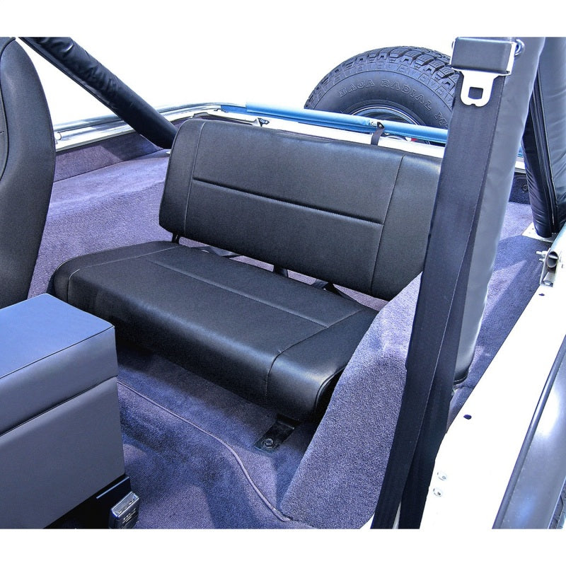 Rugged Ridge Standard Rear Seat Black Denim 55-95 Jeep CJ / Jeep Wrangler Seats Rugged Ridge