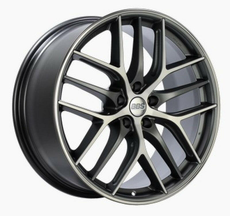 BBS CC-R 20x8.5 5x112 ET30 Satin Graphite Diamond Cut Polished Rim Protector Wheel -82mm PFS Req. Wheels - Cast BBS