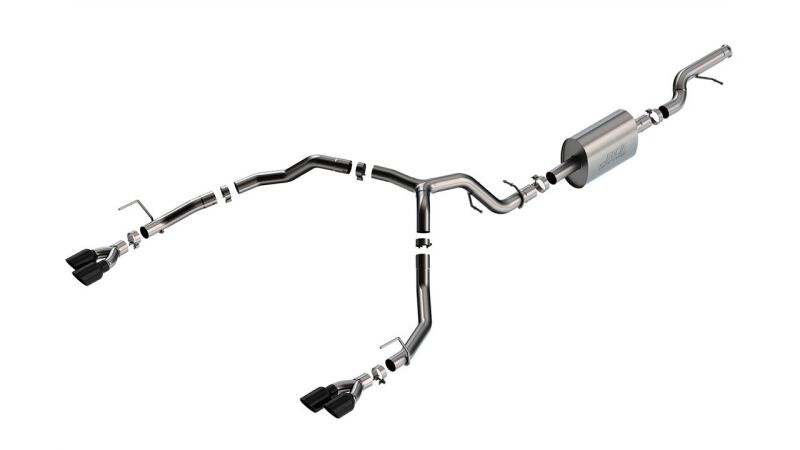 Borla 21-22 Chevy Tahoe 5.3L V8 2/4WD 4DR 3in/2.75in S-Type Cat-Back Exhaust w/ Black Chrome Tips Catback Borla