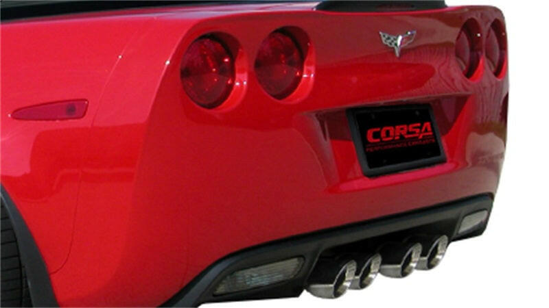 Corsa 2012-2013 Chevrolet Corvette C6 ZR1 Sport Cat-Back Dual Rear Exit w/ Twin 4.0in Pol Tips Catback CORSA Performance