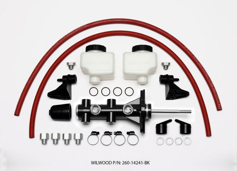Wilwood Tandem Remote Master Cylinder - 7/8in Bore Black Brake Master Cylinder Wilwood