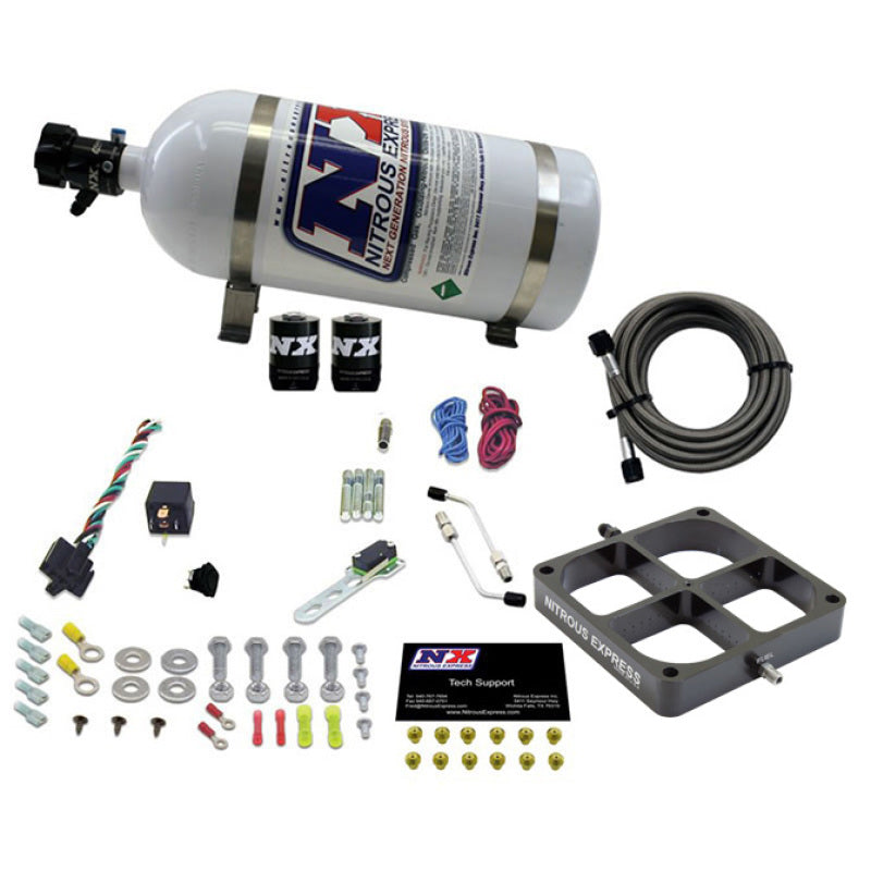 Nitrous Express Single Entry Crossbar 8500 Based Throttle Body Nitrous Kit w/10lb Bottle Nitrous Systems Nitrous Express