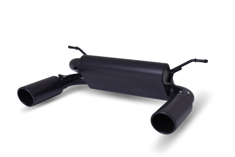 Gibson 18-22 Jeep Wrangler JL Rubicon 3.6L 2.5in Cat-Back Dual Split Exhaust - Black Elite (Ceramic) Catback Gibson