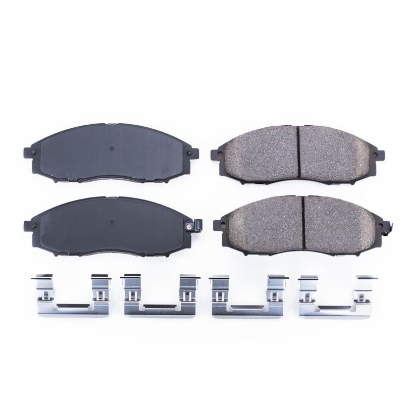 Power Stop 03-04 Nissan Frontier Front Z17 Evolution Ceramic Brake Pads w/Hardware Brake Pads - OE PowerStop