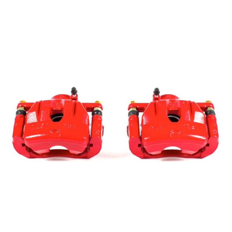 Power Stop 04-11 Mazda RX-8 Front Red Calipers w/Brackets - Pair Brake Calipers - Perf PowerStop