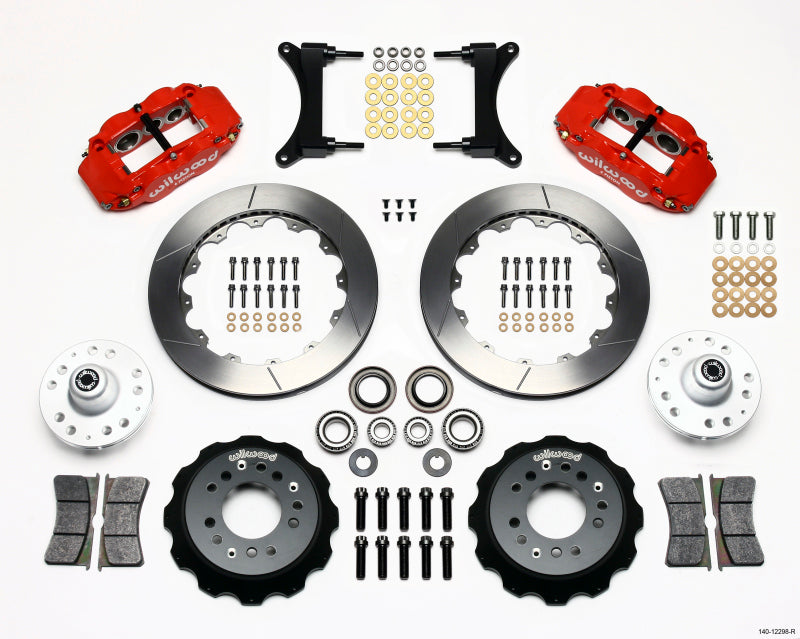 Wilwood Narrow Superlite 6R Front Hub Kit 12.88in Red 79-87 GM G Body Big Brake Kits Wilwood
