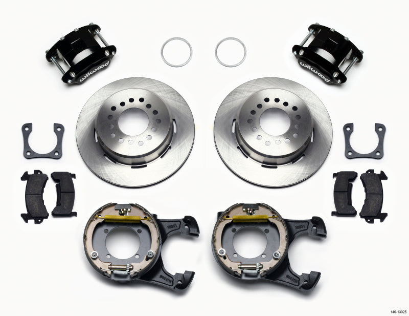 Wilwood D154 P/S Park Brake Kit 12 Bolt 2.81in Offset Staggered Shock Big Brake Kits Wilwood