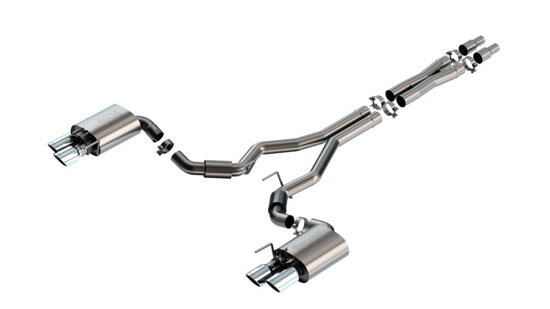 Borla 2024 Ford Mustang GT 5.0L V8 w/ Active Exhaust S-Type Cat-Back Exhaust System Catback Borla
