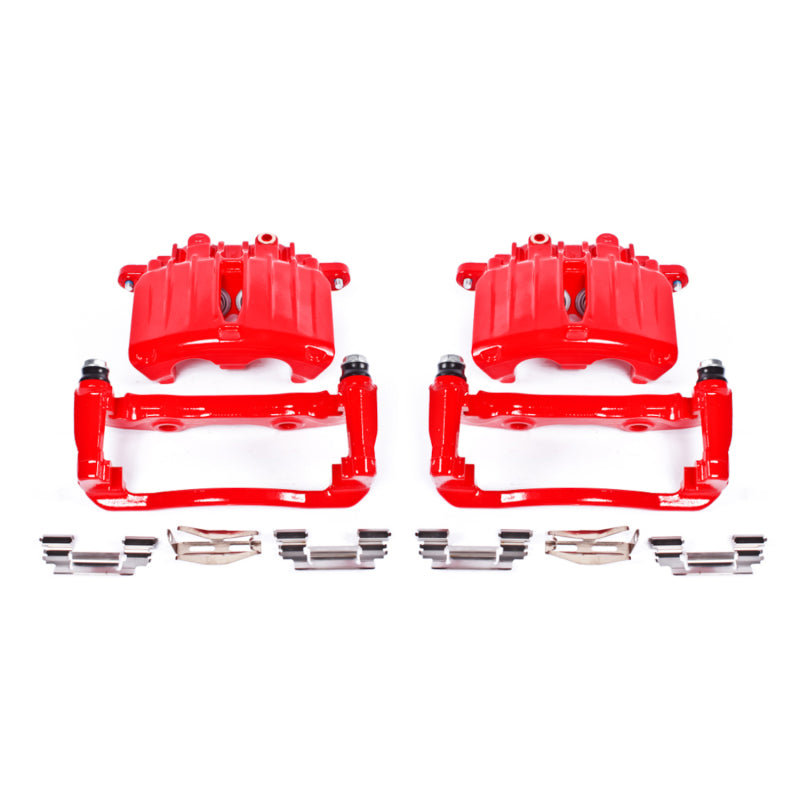 Power Stop 02-06 Cadillac Escalade Rear Red Calipers w/Brackets - Pair Brake Calipers - Perf PowerStop
