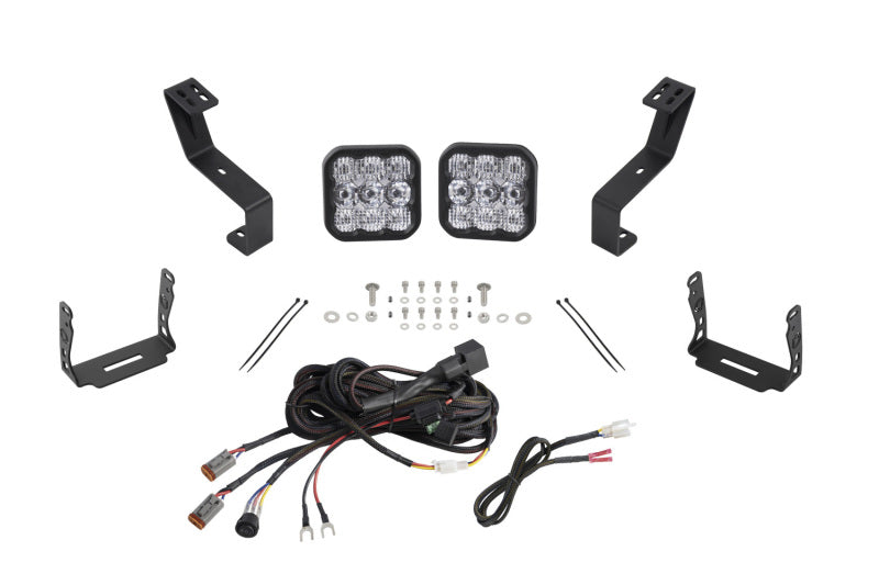 Diode Dynamics SS5 Bumper LED Pod Light Kit for 2019-Present Ram - Pro White Combo Light Accessories and Wiring Diode Dynamics