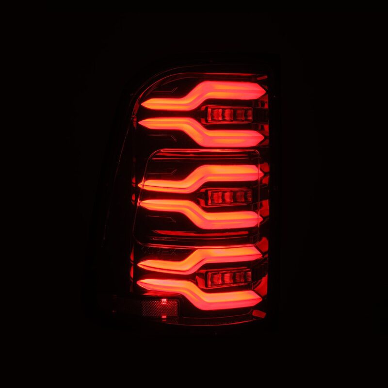 AlphaRex 19-21 Dodge Ram 1500 Luxx-Series LED Tail Lights Alpha-Black w/Activ Light/Seq Signal Tail Lights AlphaRex