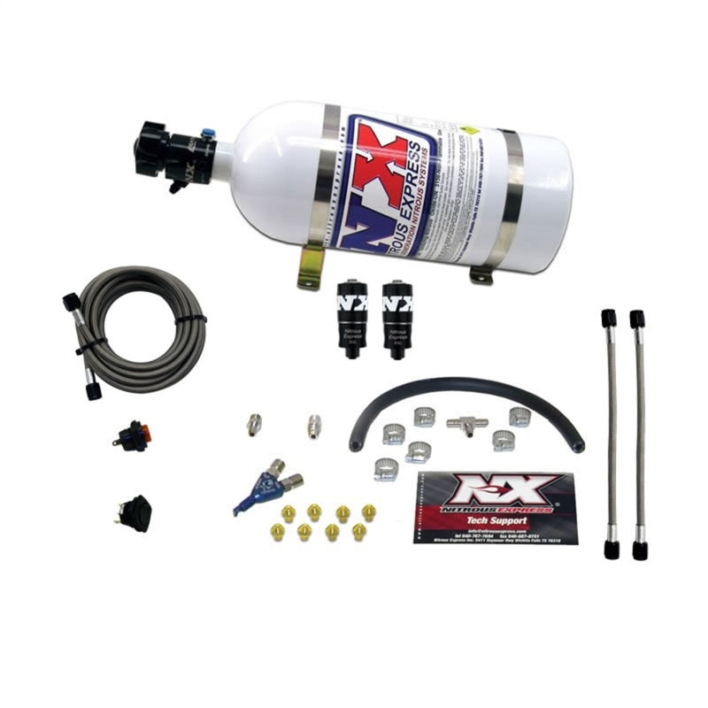 Nitrous Express Hitman EFI Single Nozzle Piranha Nitrous Kit (35-75HP) w/10lb Bottle Nitrous Systems Nitrous Express