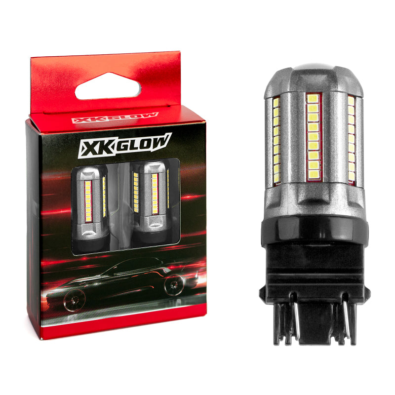 XK Glow 2pc White 3157 Auto Bulb Bulbs XKGLOW