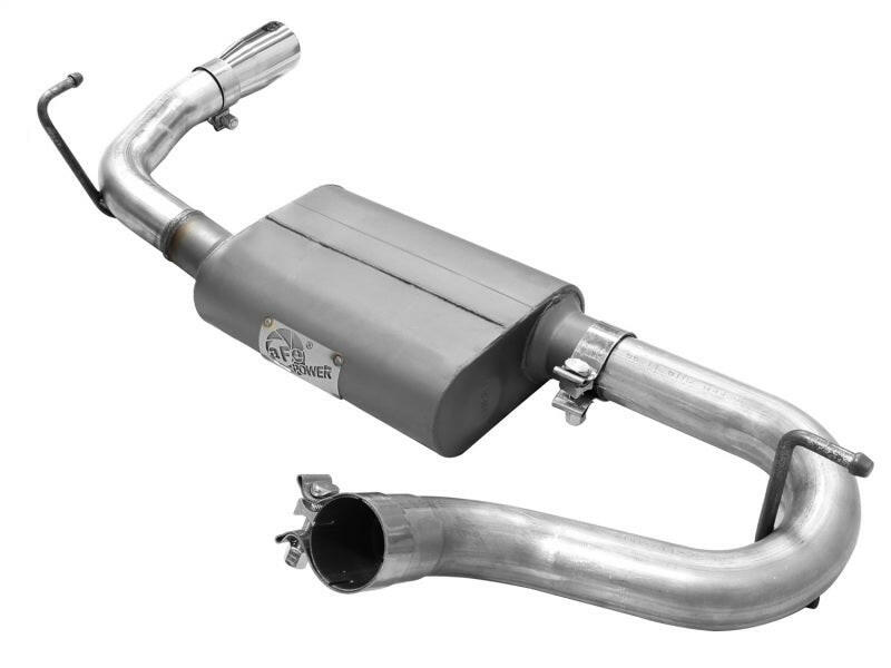 aFe Scorpion 2-1/2in Alum Steel Axle-Back Exhaust w/Polished Tip 07-18 Jeep Wrangler JK V6-3.6/3.8L Axle Back aFe