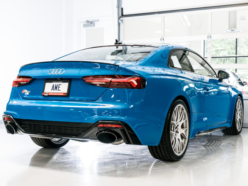AWE Tuning Audi B9.5 RS5 Sportback Non-Resonated Touring Edition Exhaust - RS-Style Diamond Blk Tips Catback AWE Tuning