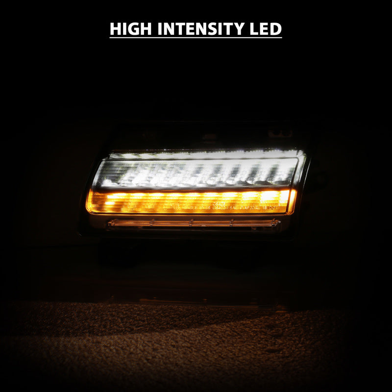 ANZO 18-19 Jeep Wrangler JL Halogen Chrome Clear w/ Sequential Signal Lights Corner ANZO