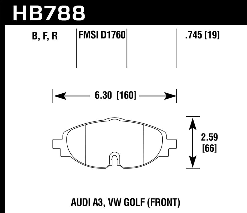 Hawk 15-17 VW Golf / Audi A3/A3 Quattro HPS Street Front Brake Pads Brake Pads - Performance Hawk Performance