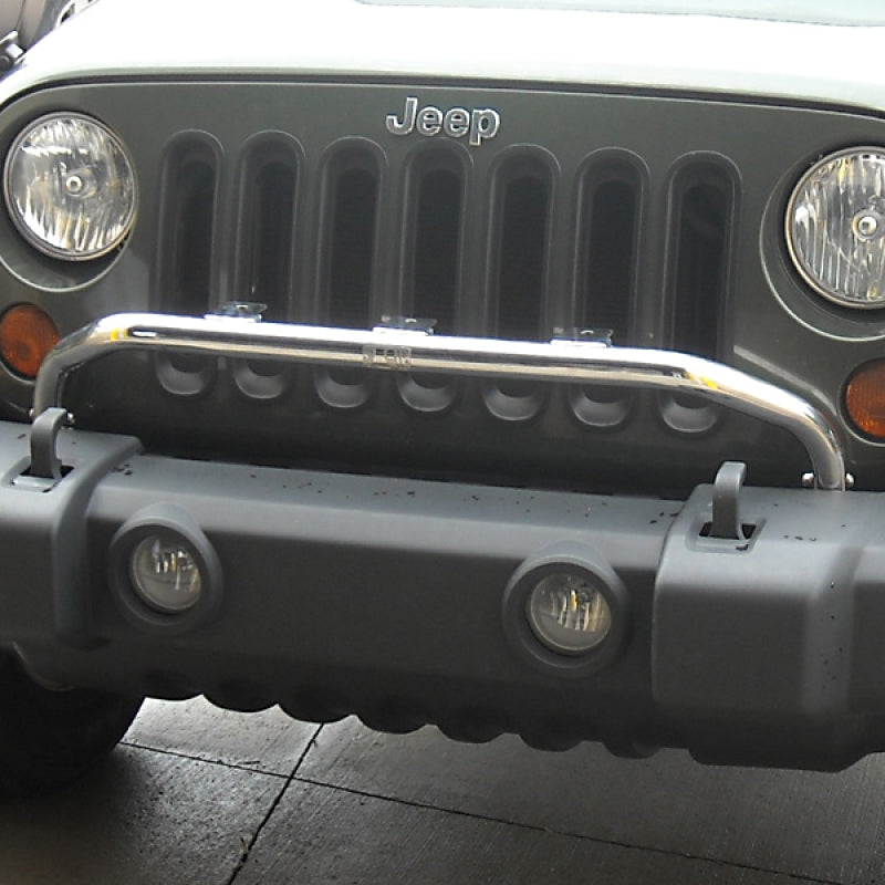 Rugged Ridge 07-18 Jeep Wrangler JK Stainless Steel Bumper Mounted Light Bar Light Bars & Cubes Rugged Ridge