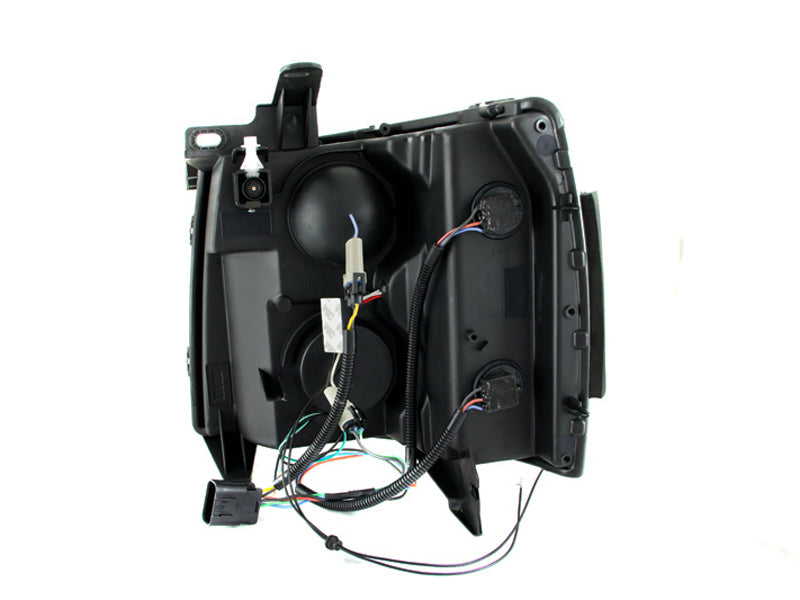 ANZO 2007-2013 Chevrolet Silverado 1500 Projector Headlights w/ Halo Black Headlights ANZO