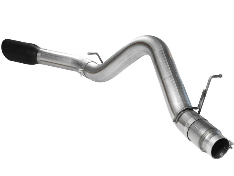 aFe MACHForce XP Exhaust 5in DPF-Back SS 11-13 GM Diesel Trucks V8-6.6L (td) (LML) (Blk Tip) DPF Back aFe