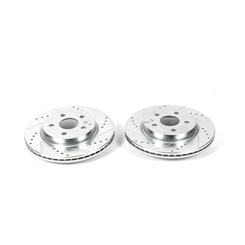 Power Stop 2010 Buick Allure Rear Evolution Drilled & Slotted Rotors - Pair Brake Rotors - Slot & Drilled PowerStop