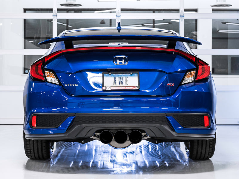 AWE Tuning Honda Civic Si 10th Gen 1.5L Turbo Dual-to-Triple Tip Conversion Kit - Diamond Black Tip Catback AWE Tuning