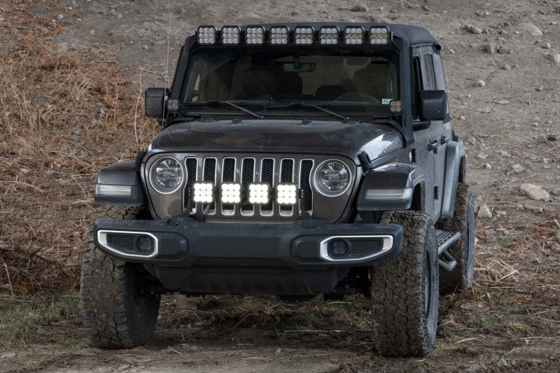 Diode Dynamics Jeep JL SS5 4-Pod CrossLink Grille Lightbar Kit Sport - White Combo Light Bars & Cubes Diode Dynamics