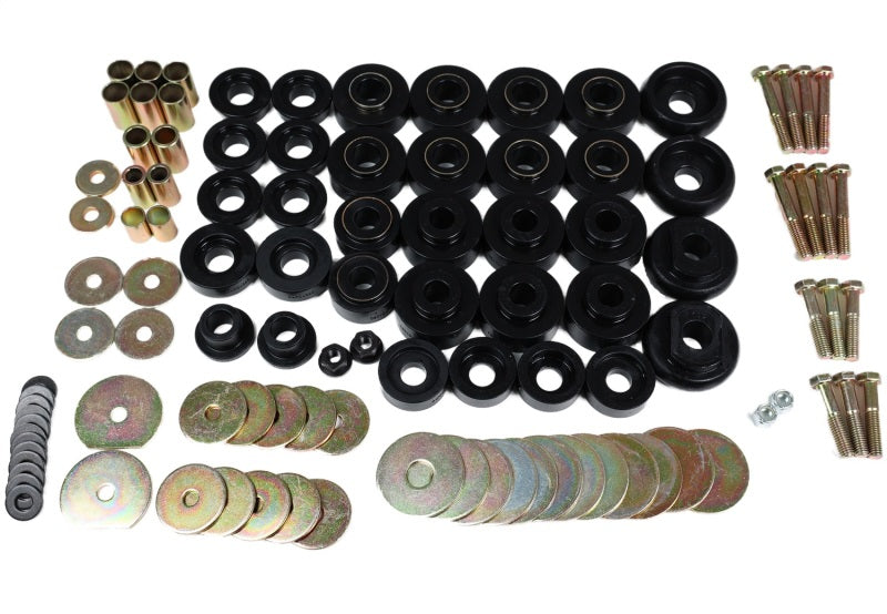 Energy Suspension 68-70 Chevrolet Biscayne/Bel Air/Caprice/Impala Body Mount Set w/ Hardware - Black Bushing Kits Energy Suspension