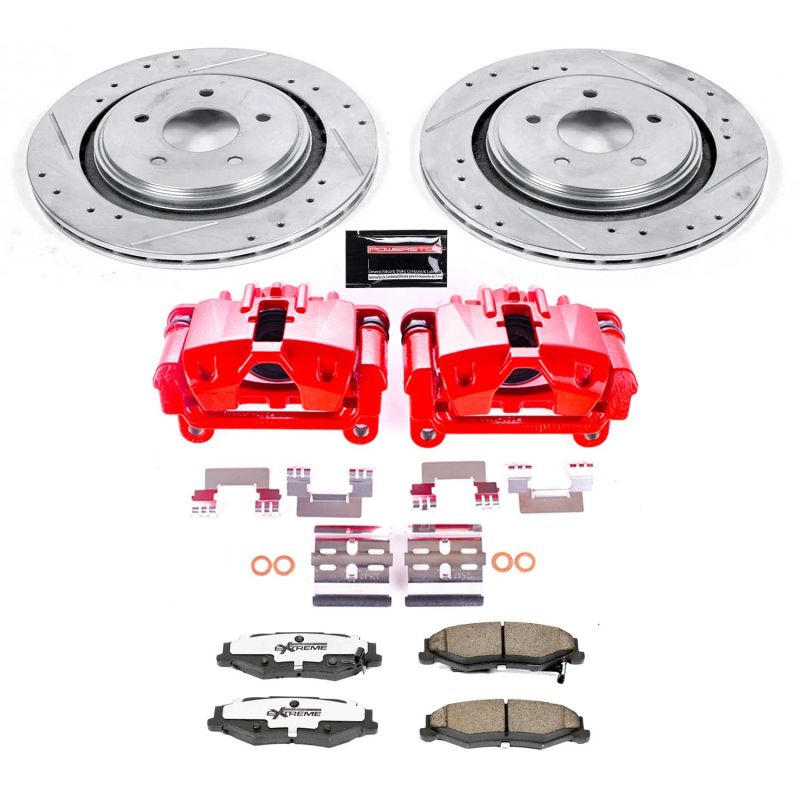 Power Stop 06-09 Cadillac XLR Rear Z26 Street Warrior Brake Kit w/Calipers Brake Kits - Performance D&S PowerStop