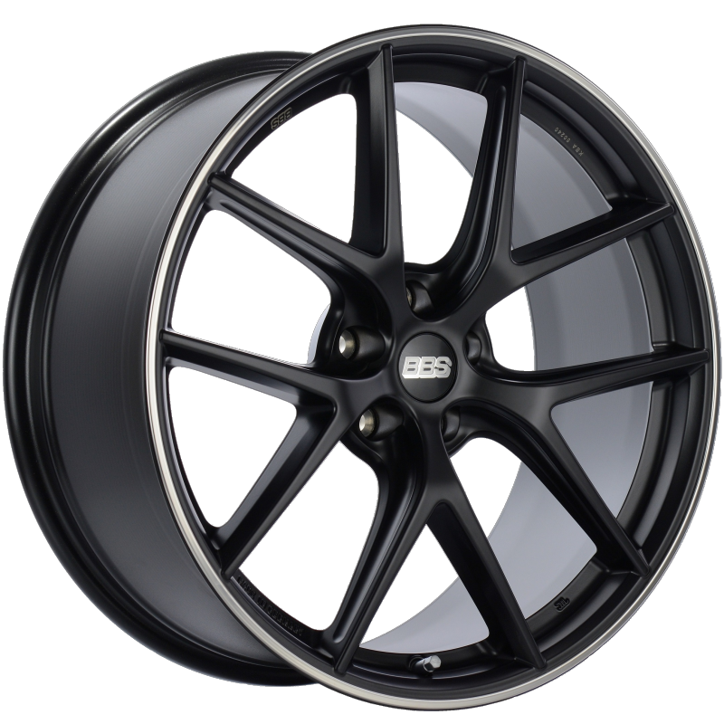 BBS CI-R 20x9 5x120 ET25 Satin Black Polished Rim Protector Wheel -82mm PFS/Clip Required Wheels - Cast BBS