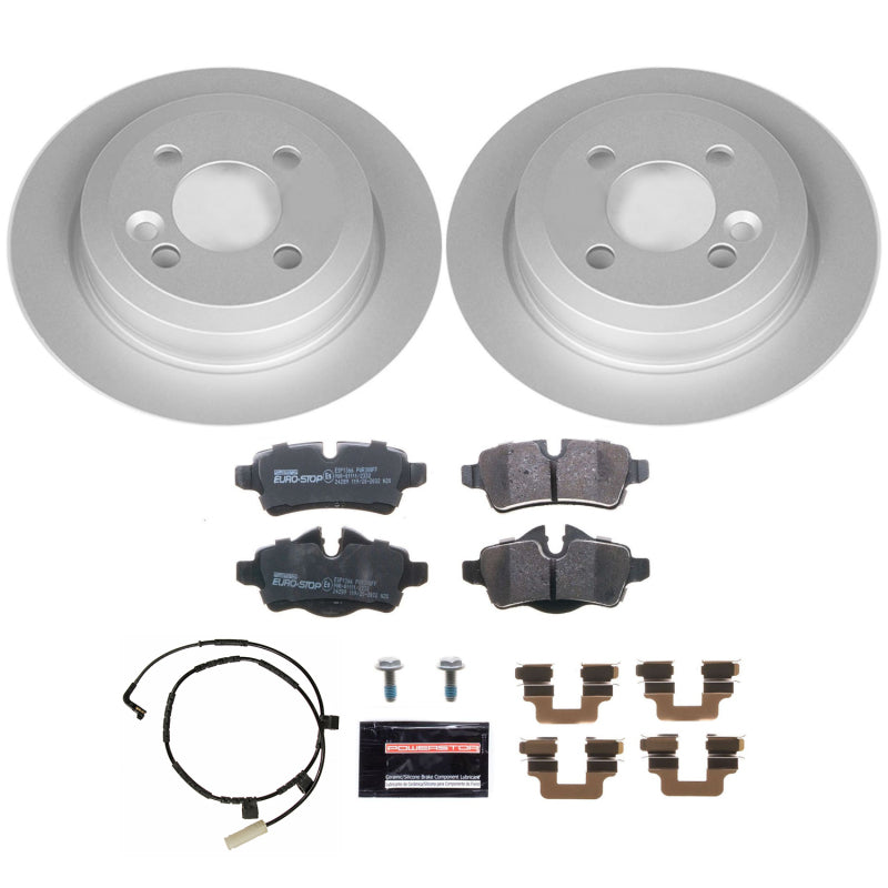 Power Stop 07-10 Mini Cooper Rear Euro-Stop Brake Kit Brake Kits - OE PowerStop