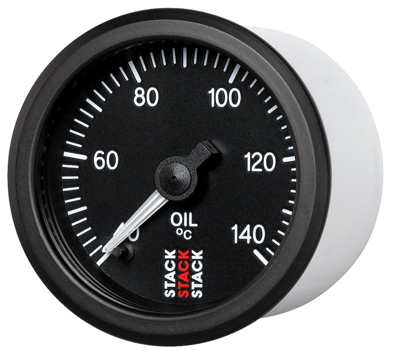 Autometer Stack 52mm 40-140 Deg C 1/8in NPTF Male Pro Stepper Motor Oil Temp Gauge - Black Gauges AutoMeter