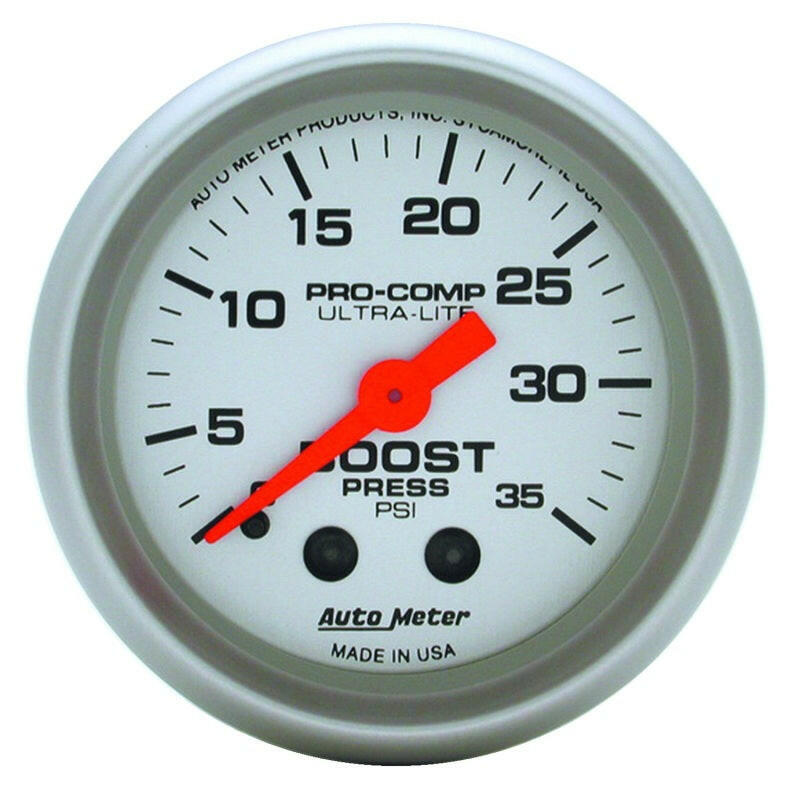 Autometer Ultra-Lite 52mm 35 PSI Mechanical Boost Gauge Gauges AutoMeter