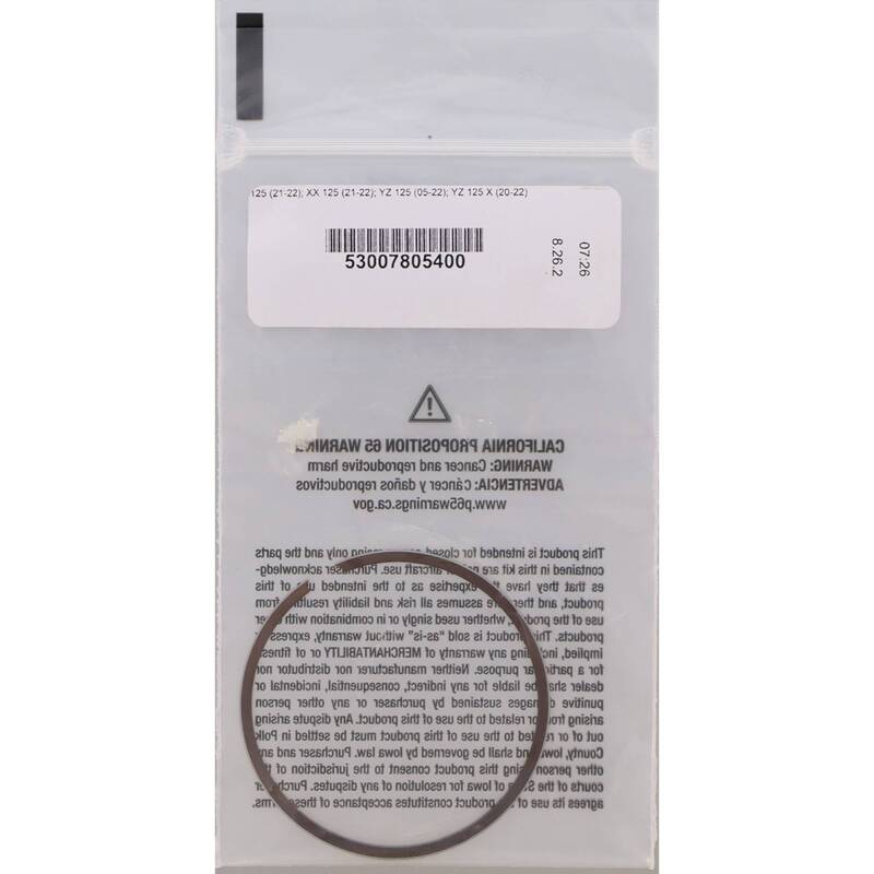 Vertex Piston 12-22 TM EN 125 125cc Replacement Rings - Single Piston Rings Vertex Pistons