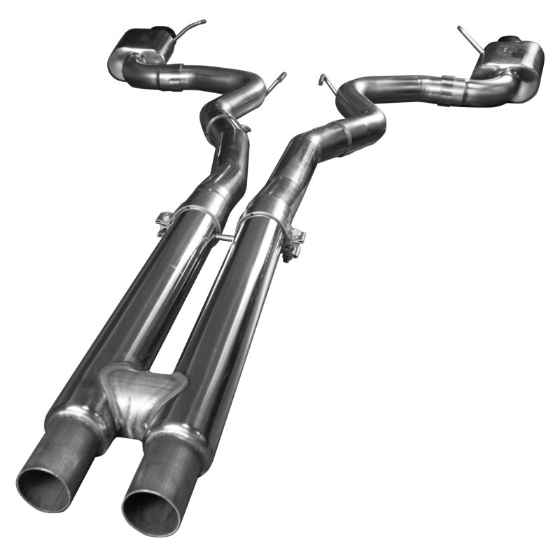 Kooks 15+ Mustang 5.0L 4V Convertible 3in Cat-Back w/ H-Pipe 4in Slash Cut Black Tips Exhaust Header Back Kooks Headers