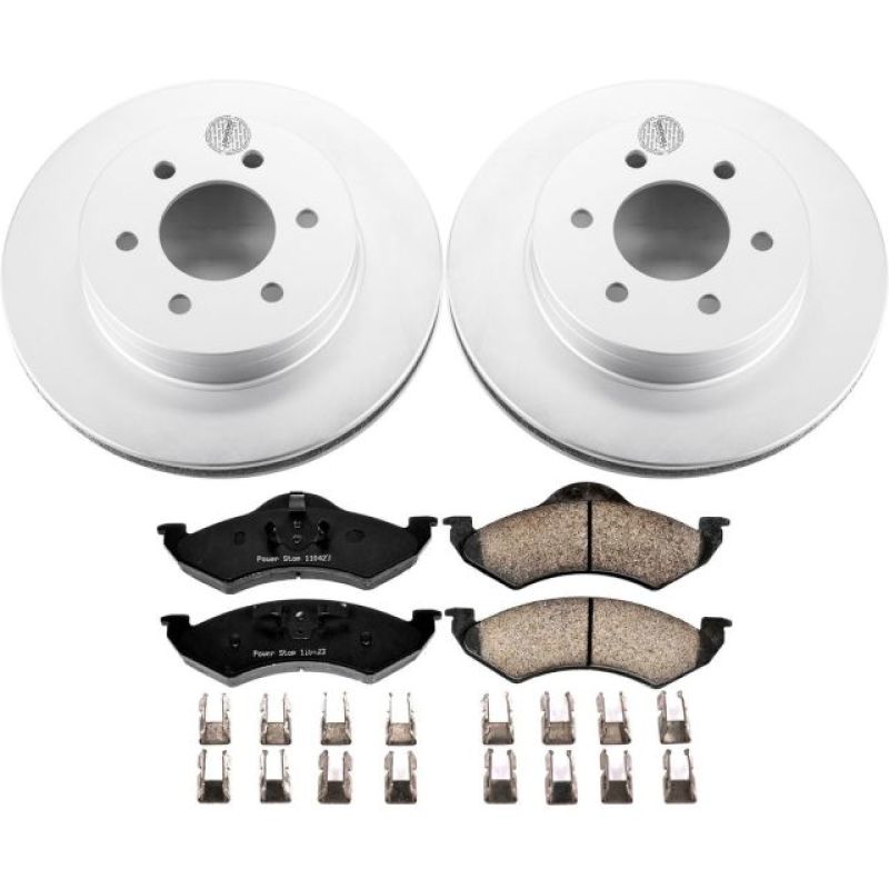Power Stop 00-02 Dodge Dakota Front Z17 Evolution Geomet Coated Brake Kit Brake Kits - Performance Blank PowerStop